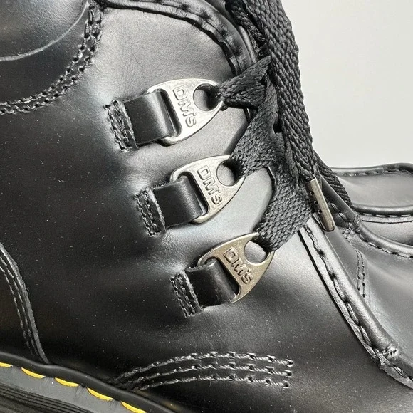 NEW Dr. Martens Black Combat Corran Chunky Platform Heeled Boots Gothic Size 7 - Picture 3 of 9